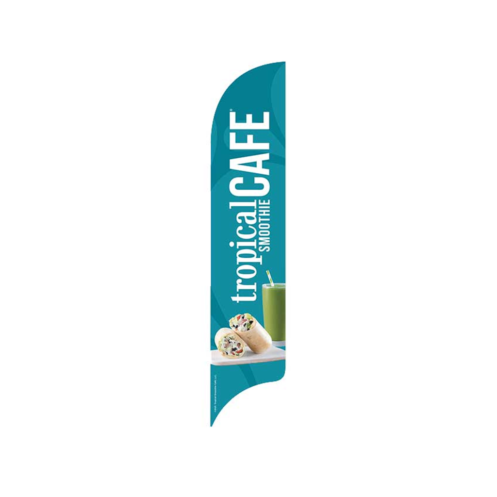15' Tropical Smoothie Cafe Teal Logo AdverSail Flag