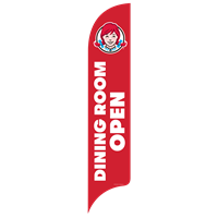 15' Wendy's Red Dining Room Open AdverSail Flag