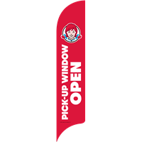 15' Wendy's Red Pick Up Window Open AdverSail Flag