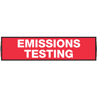 2' x 8' FullSpeed Automotive Red Emissions Testing Mesh Bay Banner (single-sided)