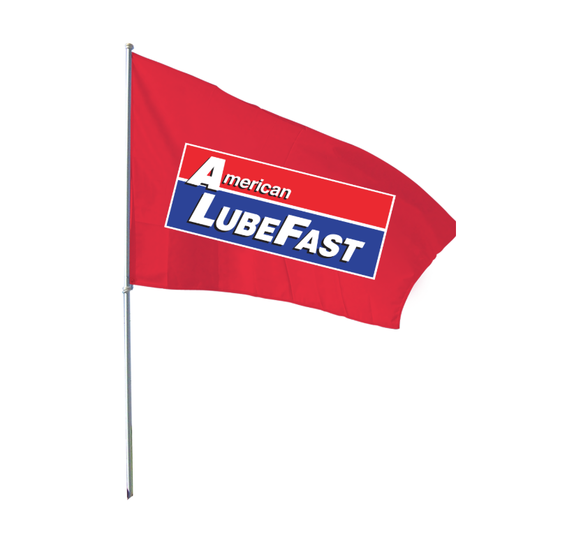 3x5  FullSpeed Automotive American LubeFast Red  Logo Flag Only
