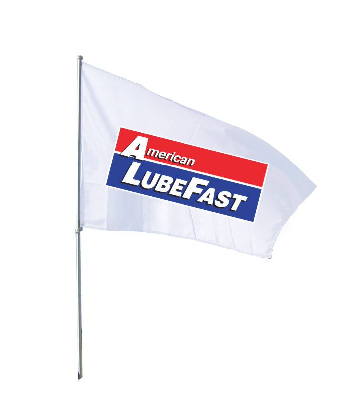 3x5  FullSpeed Automotive American LubeFast White Logo Flag Only