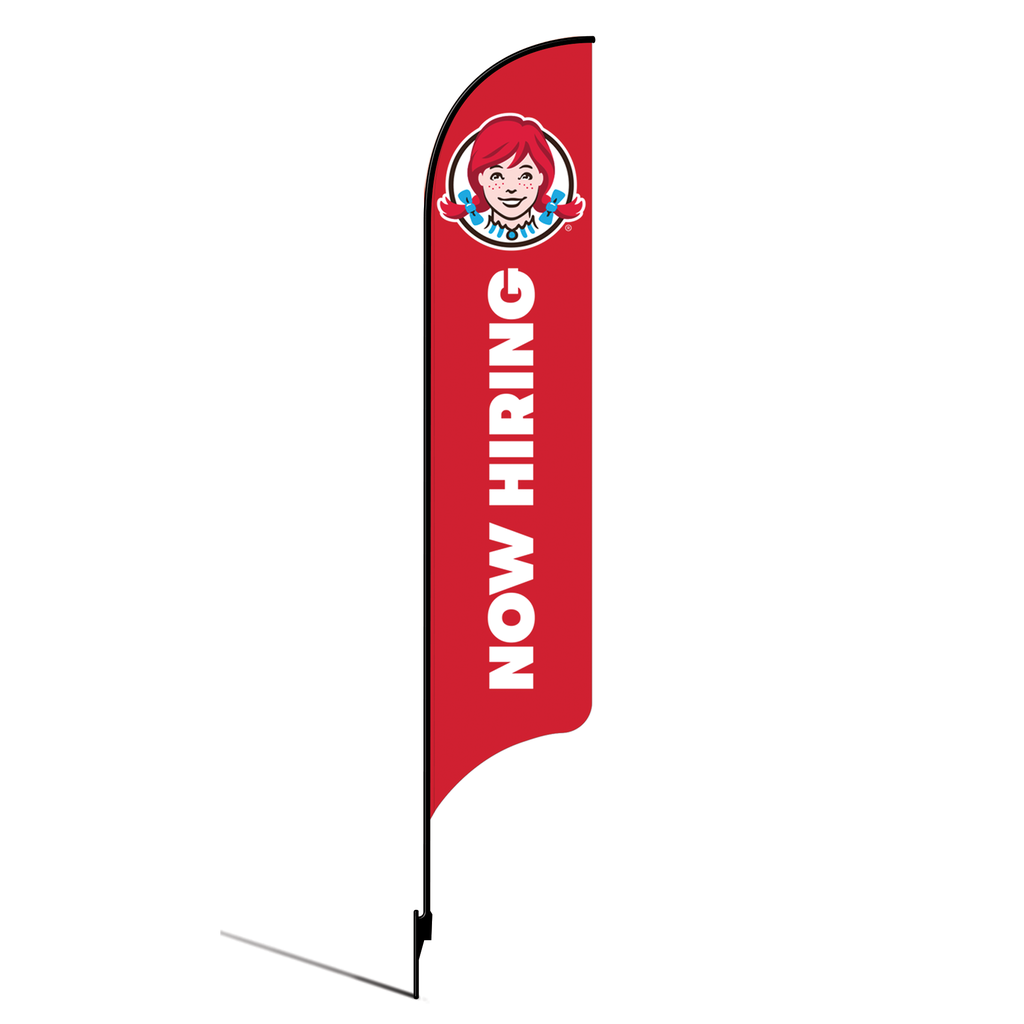 15' Wendy's Red Now Hiring AdverSail Flag Kit