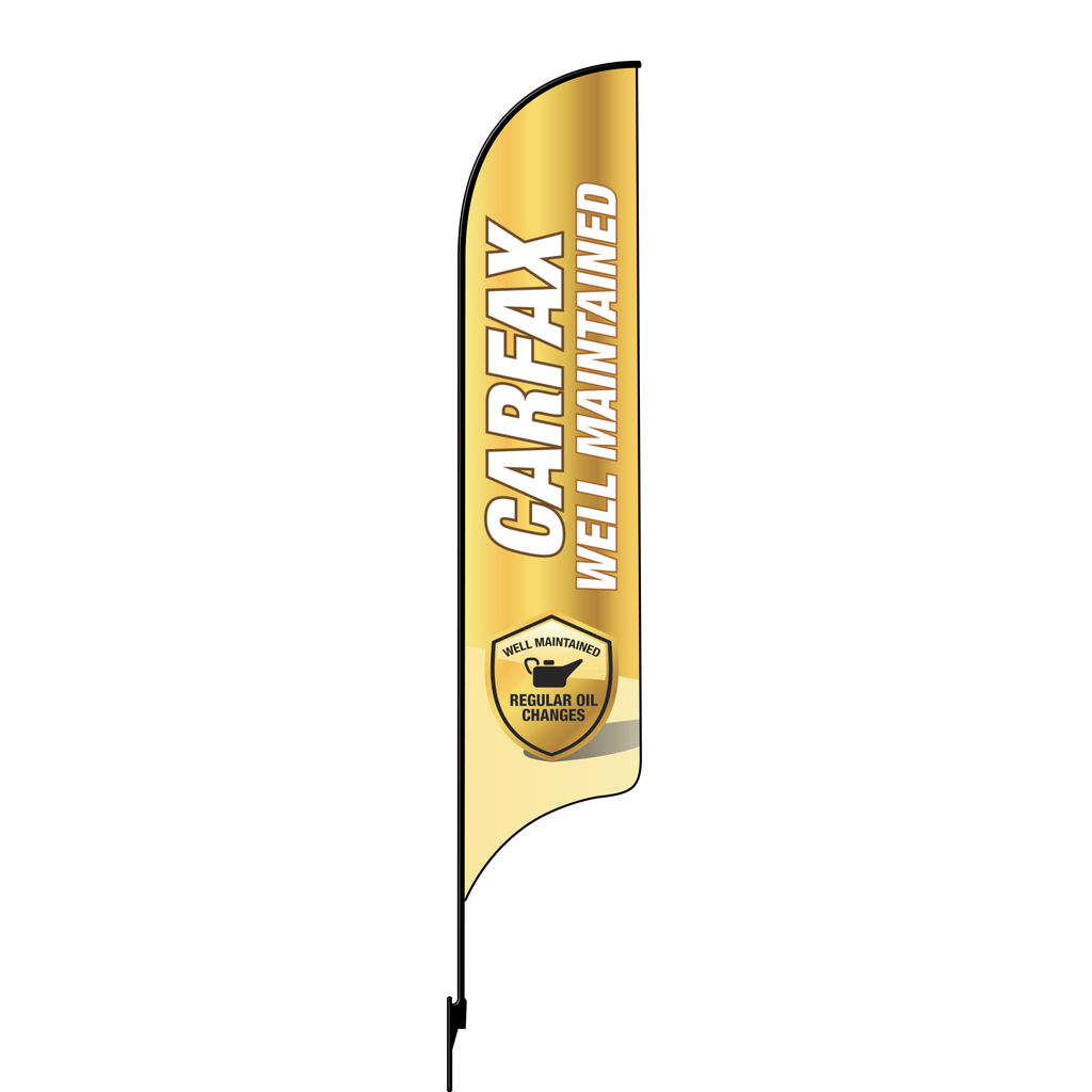 15' Carfax Yellow Well Maintained AdverSail Flag Kit