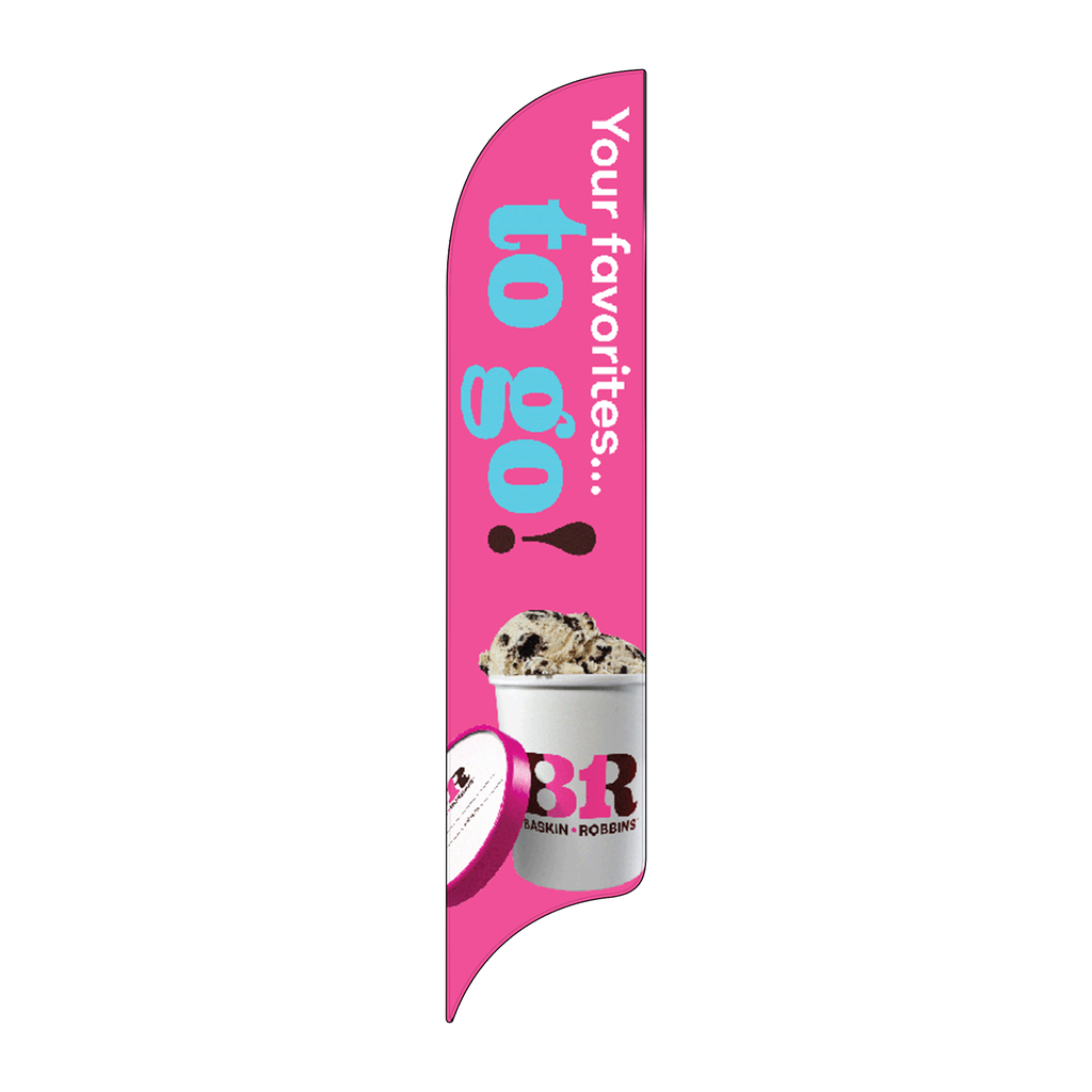 15' Baskin Robbins Your Favorites To Go AdverSail Flag