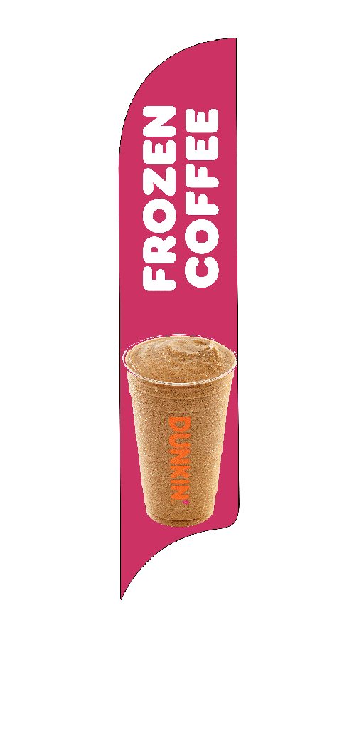 15' Dunkin' Donuts Pink Frozen Coffee AdverSail Flag