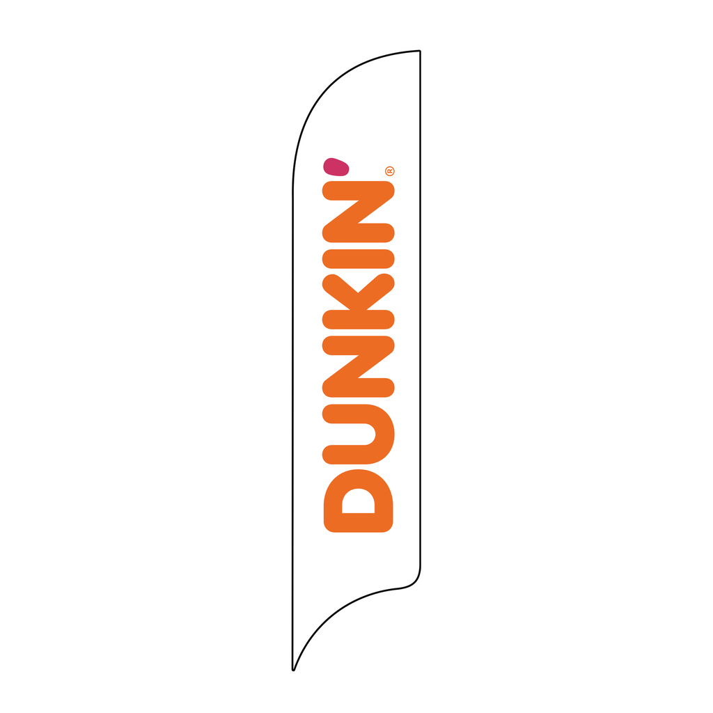 15' Dunkin' Donuts White Logo AdverSail Flag