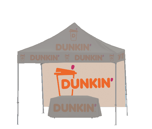 Dunkin 10'X10' BackWall - Cream & Color Logo