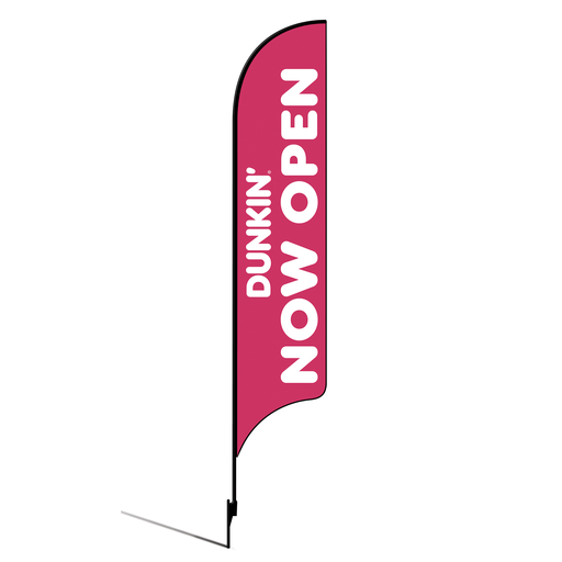 [None] 15' Dunkin' Donuts Pink Now Open AdverSail Flag Kit