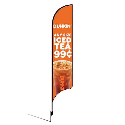 [None] 15' Dunkin' Donuts Orange Any Sized Ice Tea 99¢ AdverSail Flag Kit