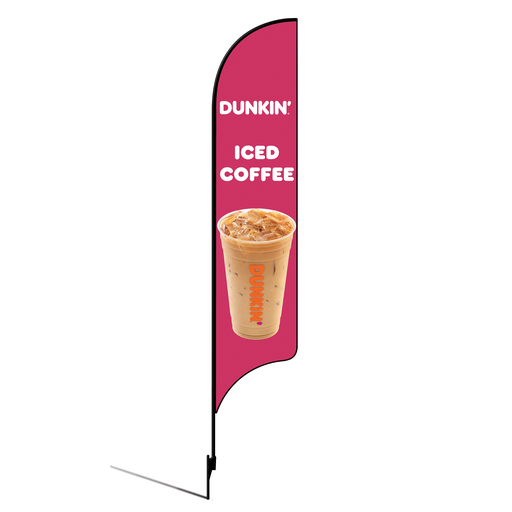 [None] 15' Dunkin' Donuts Pink Iced Coffee AdverSail Flag Kit