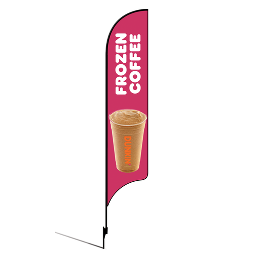 [None] 15' Dunkin' Donuts Pink Frozen Coffee AdverSail Flag Kit
