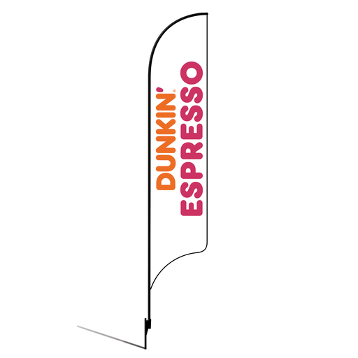 [None] 15' Dunkin' Donuts White Espresso AdverSail Flag Kit