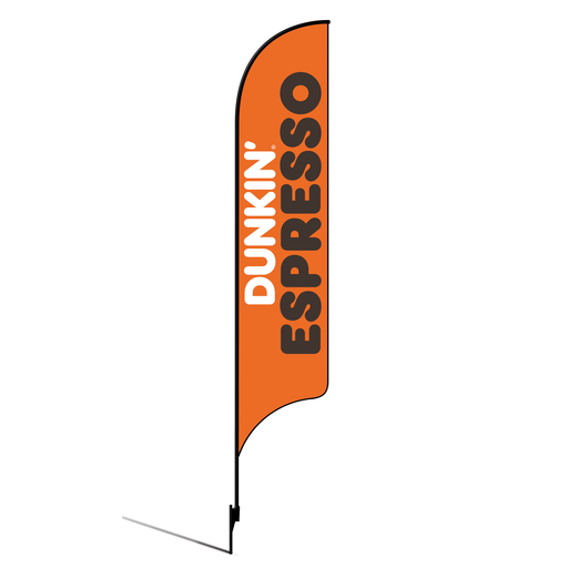 [None] 15' Dunkin' Donuts Orange Espresso AdverSail Flag Kit