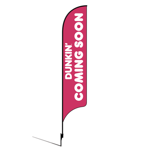 [None] 15' Dunkin' Donuts Pink Coming Soon AdverSail Flag Kit
