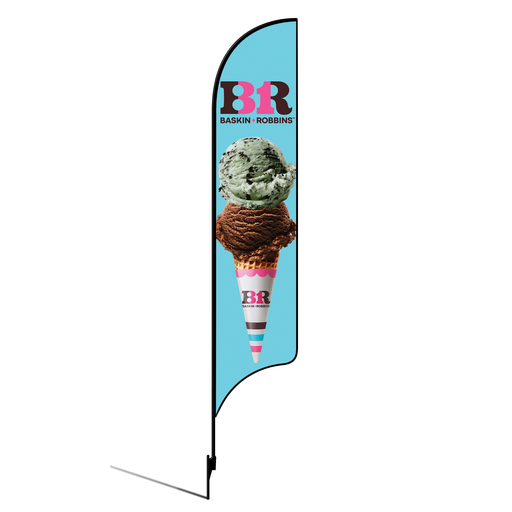 [None] 15' Baskin Robbins Blue Double Scoop Cone AdverSail Flag Kit