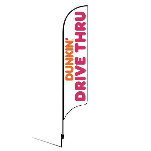 Kit for 15' Dunkin' Donuts White Drive Thru AdverSail 