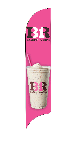 15' Baskin Robbins Pink Milkshake AdverSail Flag