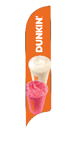 15' Dunkin' Donuts Orange Coolatta AdverSail Flag 