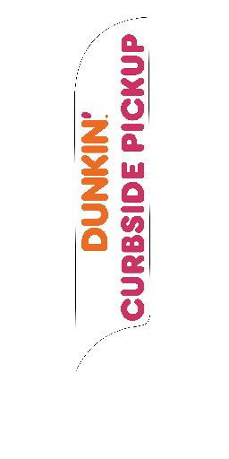 15' Dunkin' Donuts White Pickup AdverSail Flag