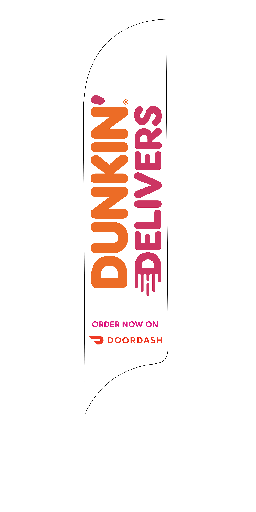 15' Dunkin' Donuts Delivers DoorDash AdverSail Flag