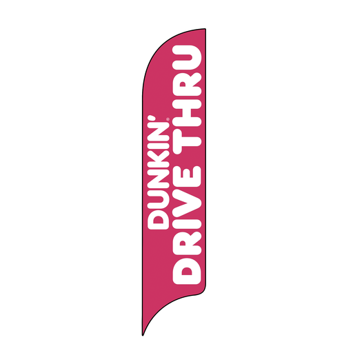 15' Dunkin' Donuts Pink Drive Thru AdverSail Flag