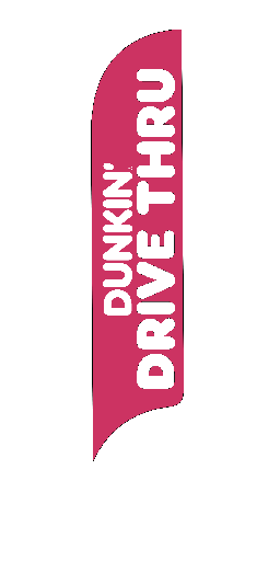 15' Dunkin' Donuts Pink Drive Thru AdverSail Flag