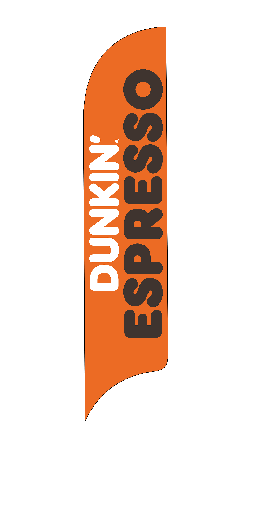 15' Dunkin' Donuts Orange Espresso AdverSail Flag