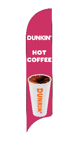 15' Dunkin' Donuts Hot Coffee AdverSail Flag