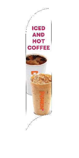 15' Dunkin' Donuts Iced & Hot Coffee AdverSail Flag