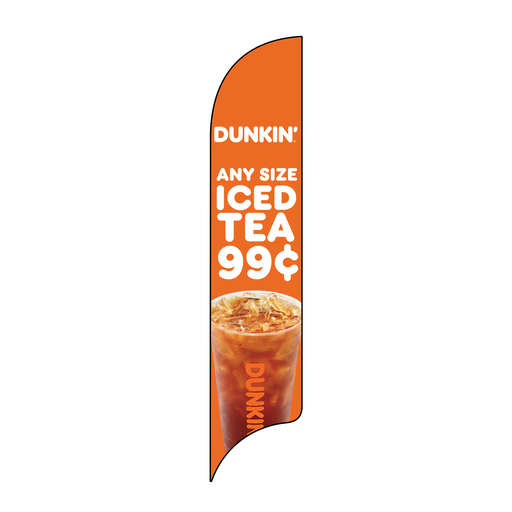 15' Dunkin' Donuts Orange Any Sized Ice Tea 99¢ AdverSail Flag