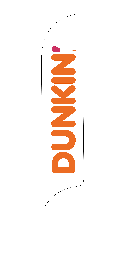 15' Dunkin' Donuts White Logo AdverSail Flag