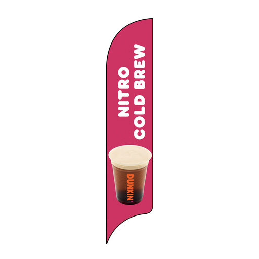 15' Dunkin' Donuts Pink Nitro Cold Brew AdverSail Flag