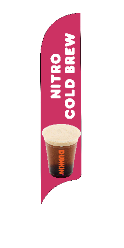 15' Dunkin' Donuts Pink Nitro Cold Brew AdverSail Flag